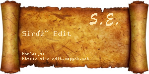 Siró Edit névjegykártya